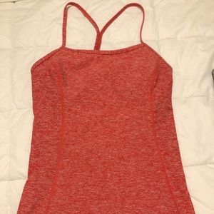 Pink Under armour tank top with built in bra